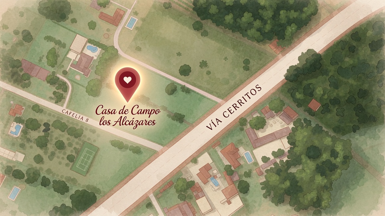 Mapa ilustrado — Casa de Campo los Alcázares